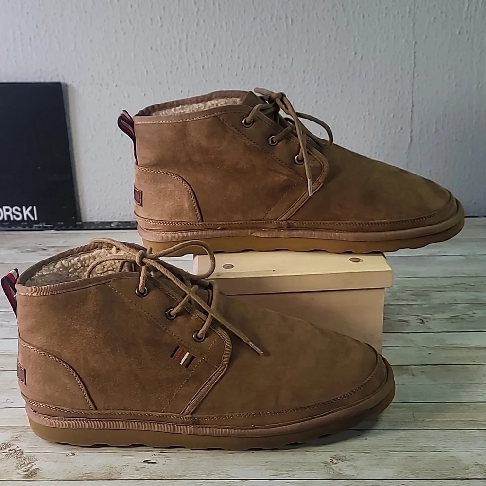 Tommy Hilfiger Mens Chukka Boots Welsh 2 Size‎ 11 Sherpa Lined